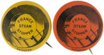 RARE EARLY INDUSTRIAL ADVERTISING BUTTONS FOR "FRANCE STEAM STOPPER."