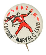 “CAPTAIN MARVEL CLUB” SCARCE BUTTON.