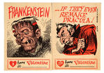 FUNNY VALENTINES GUM CARDS.