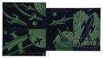 FUTURISTIC SPACE EXPLORATION GLOW-IN-THE-DARK EXHIBIT CARD SET.