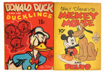 DONALD DUCK & MICKEY MOUSE FAST-ACTION BOOK PAIR.