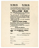 "THE YELLOW KID IN McFADDEN'S FLATS" ADVERTISING FLYER.