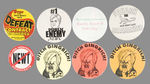 ANTI-NEWT GINGRICH 8 BUTTONS 1995-96 FROM THE LEVIN COLLECTION.