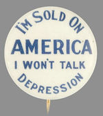 PATRIOTIC DEPRESSION ERA BUTTON.