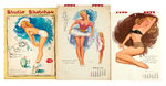 T.N. THOMPSON PIN-UP CALENDAR PAIR AND MATCHBOOK COVER.