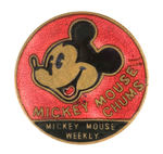 "MICKEY MOUSE WEEKLY" MEMBER'S ENAMEL BADGE.