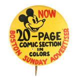 MICKEY PROMOTES "BOSTON SUNDAY ADVERTISER" COMIC SECTION FROM HAKE COLLECTION AND CPB.
