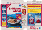 NABISCO "SHREDDED WHEAT" ENGLISH CEREAL BOX FILE COPY FLAT WITH "MAJOR MATT MASON" PREMIUM OFFER.