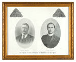 1902 COAL STRIKE SETTLEMENT HISTORIC FRAMED PRINT SHOWING TR AND JOHN MITCHELL
