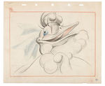 "FANTASIA - DANCE OF THE HOURS" OSTRICH STORYBOARD ORIGINAL ART.