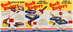 "NATIONAL BUCK ROGERS FIREWORKS" PROMOTIONAL FOLDER & FIREWORK ROCKET.