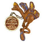 "FANTASIA" OSTRICH RARE PIN WITH STRING TAG.