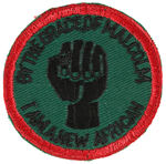 MALCOLM X INSPIRED BLACK POWER FABRIC PATCH.