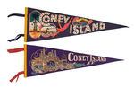 "CONEY ISLAND" PENNANTS.