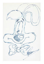 ROGER RABBIT PAIR OF INK SKETCHES BY PRODUCTION COORDINATOR STEVE HICKNER.