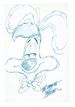 ROGER RABBIT PAIR OF INK SKETCHES BY PRODUCTION COORDINATOR STEVE HICKNER.