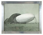 U.S.S. AKRON/GOODYEAR ZEPPELIN DOCK FRAMED PHOTO.