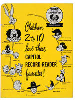 “CAPITOL RECORD-READER” DISNEY AND MULTI-CHARACTER ILLUSTRATED COUNTER DISPLAY STANDEE.