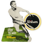 “PLAY TO WIN WITH WILSON JACK KRAMER” TENNIS RACKETS LARGE STORE STANDEE.