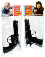 “STARSKY & HUTCH REPEATER CAP GUN” PAIR IN STORE BAGS.