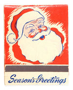 JUMBO "SEASON'S GREETINGS" SANTA MATCH BOOK.