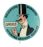 "RELENTLESS RUDOLPH-CURSES!!" BUTTON.