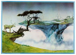 RECORD ALBUM COVER ARTIST ROGER DEAN POSTER TRIO.