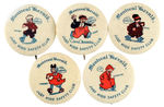 RARE BUTTON GROUP FROM "MONTREAL HERALD JUST KIDS SAFETY CLUB."