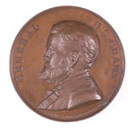 GRANT 1868 OUTSTANDING LARGE BRONZE MEDAL DeWITT-SULLIVAN 1868-2.