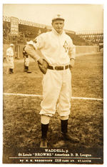 ST. LOUIS BROWNS PITCHER RUBE WADDELL REAL PHOTO POSTCARD.