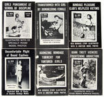 "NUTRIX" GROUP OF SEVEN VINTAGE BONDAGE MAGAZINES INCLUDING ONE DEVOTED TO BETTIE PAGE.