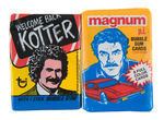 "WELCOME BACK KOTTER/MAGNUM P.I." FULL GUM CARD DISPLAY BOXES.