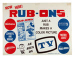 “HASBRO RUB-ONS” PROMO POSTER WITH MICKEY MOUSE.