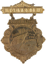 DAVIS “NOTIFICATION SOUVENIR” UNLISTED BRASS BADGE.