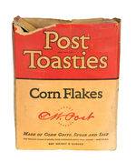 "POST TOASTIES CORN FLAKES" CEREAL BOX WITH DISNEY CHARACTER CUT-OUTS.