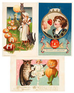 LOT OF THREE JOHN WINSCH HALLOWEEN POSTCARDS.