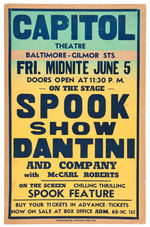 "DANTINI MASTER MAGICIAN" SPOOK SHOW WINDOW CARD TRIO.