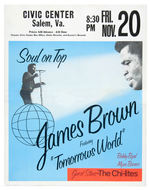 "JAMES BROWN FEATURING TOMORROWS WORLD" PERSONAL APPEARANCE POSTER.