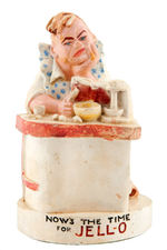 SEBASTIAN MINIATURE "JELL-O" DISGRUNTLED MALE COOK ADVERTISING FIGURE.