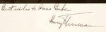 TRUMAN INSCRIBED AND SIGNED PHOTO.