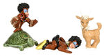 WINSOR McCAY JR “JUNGLE IMPS” GLAZED CERAMIC FIGURE TRIO.