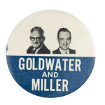 "GOLDWATER AND MILLER" BUTTON.