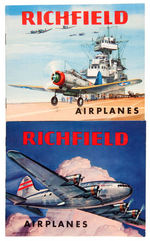 "RICHFIELD GAS/AIRPLANES" PICTURE CARD ALBUM PAIR.