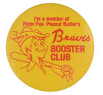 ATLANTA BRAVES "I'M A MEMBER OF PETER PAN PEANUT BUTTER'S BRAVES BOOSTER CLUB."