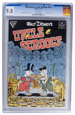 WALT DISNEY'S UNCLE SCROOGE #219 JULY 1987 CGC 9.8 WHITE PAGES.