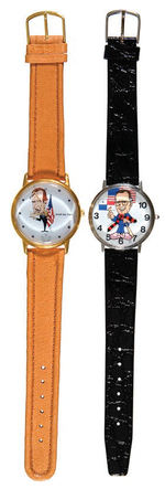 BUSH "READ MY LIPS" AND BACKWARDS WATCH PAIR.