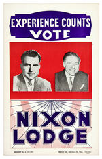 NIXON/LODGE AND KENNEDY/JOHNSON 1960 MATCHED JUGATE POSTERS.