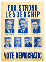 LBJ 1964 MISSOURI COATTAIL POSTER INCLUDING SYMINGTON AND THOMAS EAGLETON.