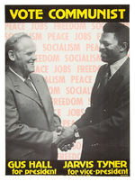 COMMUNIST POSTERS (5) FOR HALL & TYNER INCLUDING SMALL ONE AUTOGRAPHED.