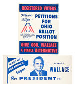 GEORGE WALLACE FIVE POSTERS/SIGNS FROM 1968.